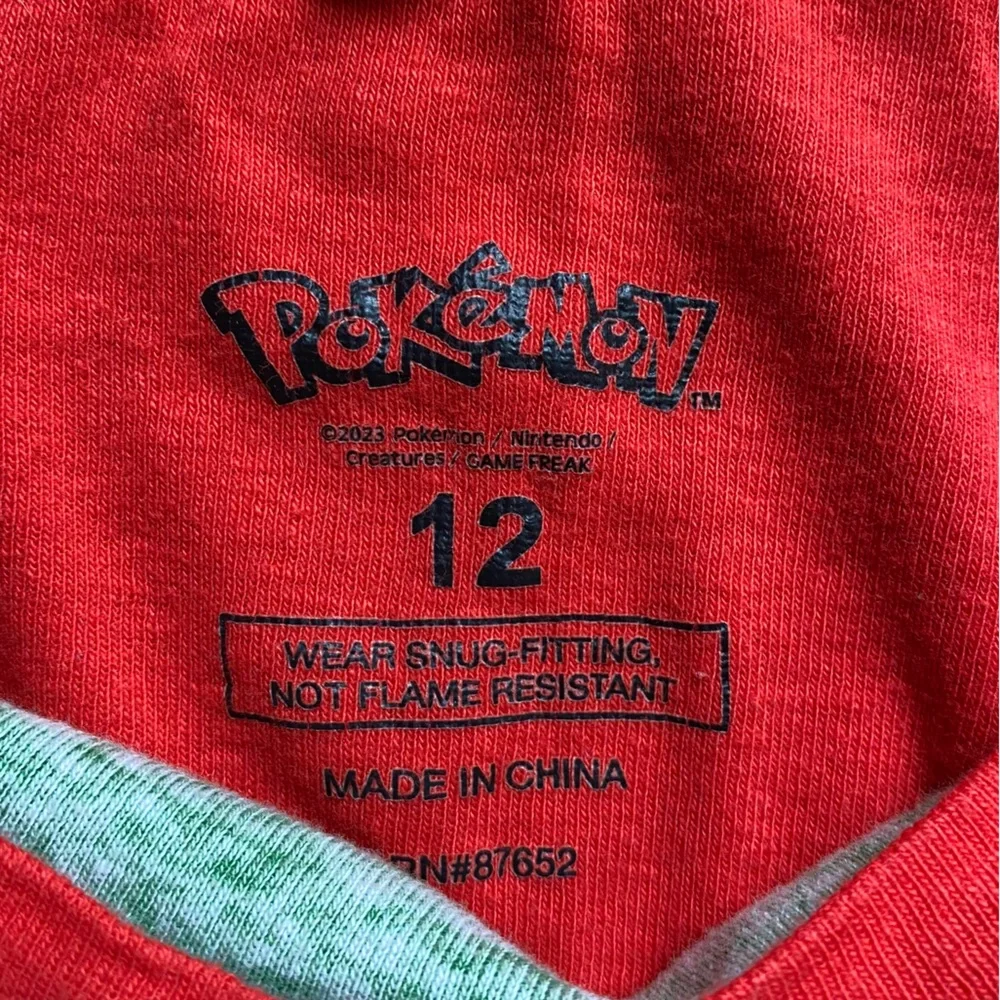 Kids Green and Red Holiday Pokémon Pajama Set